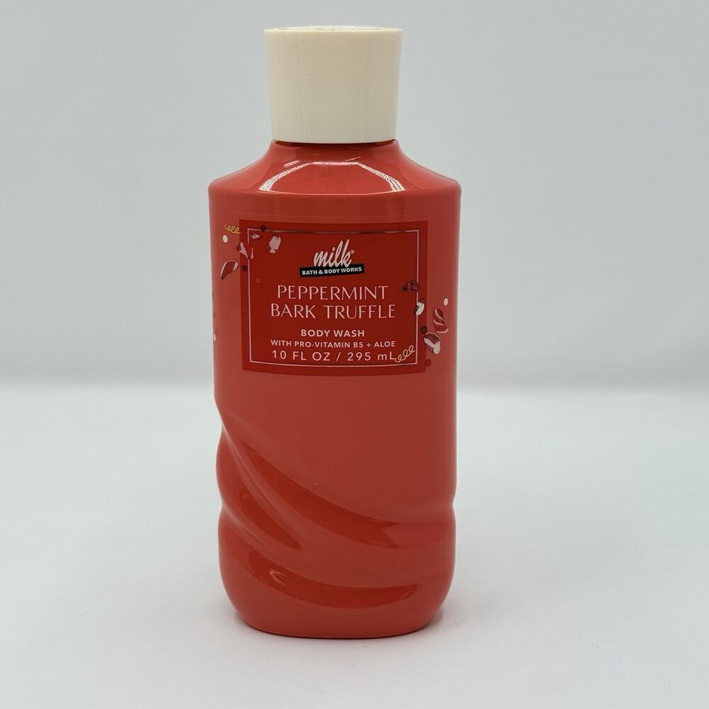 Bath and Body Works Milk Peppermint Bark Truffle Shower Gel 10 oz New